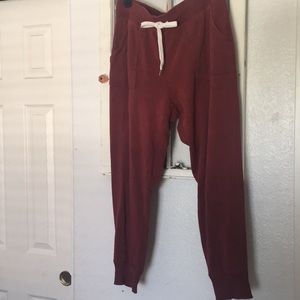 Deep Red Joggers